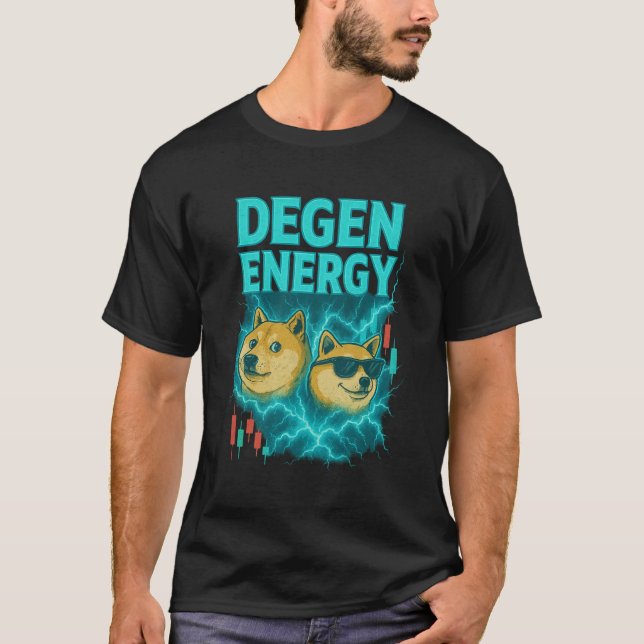 Degen Energy Cyberpunk Crypto Shirt (Vorderseite)