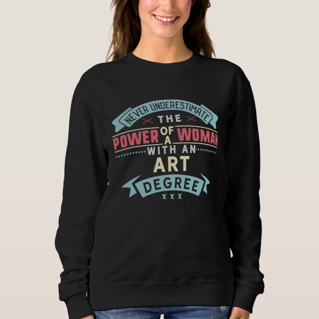 Degree Major  Strong Woman Graduation Sweatshirt (Vorderseite)