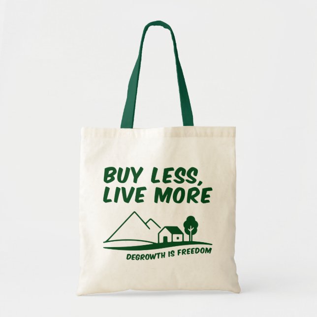 Degrowth Is Freedom: Buy Less, Live More Tragetasche (Vorne)