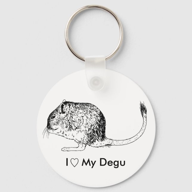 Degu Liebe Schlüsselanhänger (Vorderseite)