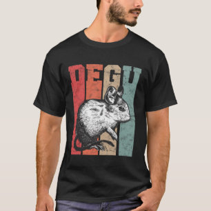 Degu Vintag Retro Rodent Geschenk T-Shirt