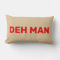 "DEH MAN" | Jungfrau Inseln Slang Roter Text, Beig