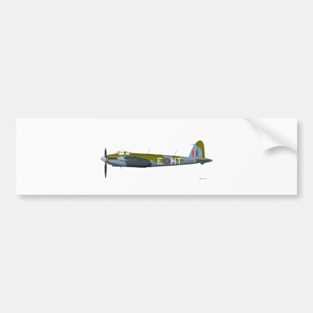 DeHavilland DH-98 Moskito Autoaufkleber (Vorne)