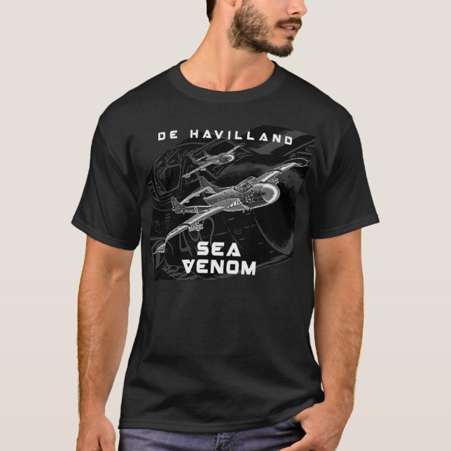 DeHavilland Sea Venom British Jet Aircraft T-Shirt (Vorderseite)