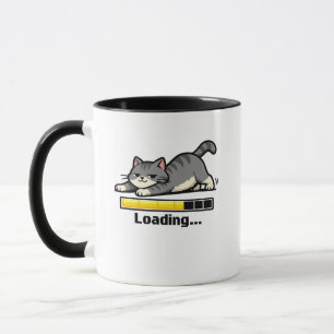 Dehnende Katzen-Ladebalken Lustige Motivationskart Tasse