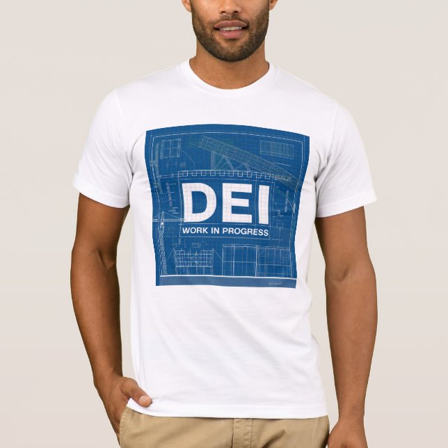 DEI-Arbeitskonzept Technischer Zeichn-T - Shirt (Vorderseite)