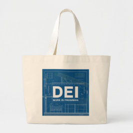 DEI Work Blueprint Technischer Zeichn Tote Bag Jumbo Stoffbeutel