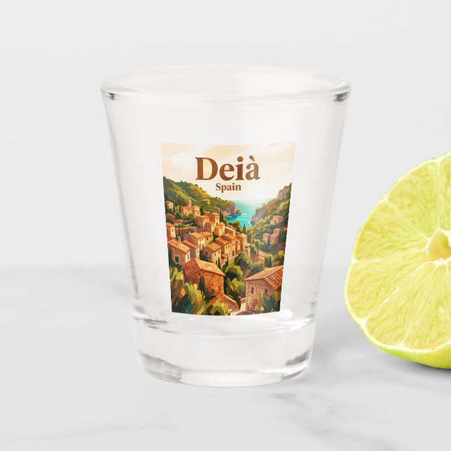 Deià Spanien Schnapsglas (Vorderseite)
