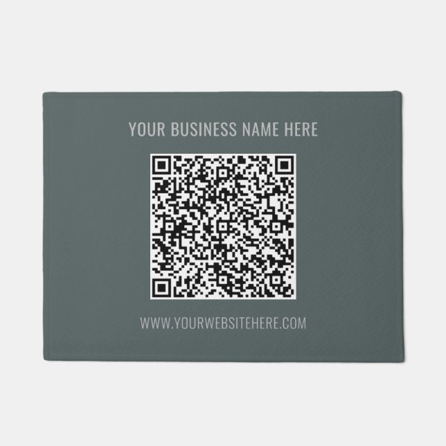 Dein benutzerdefinierter QR-Code-Text Marken-Gesch Fußmatte (Vorderseite)
