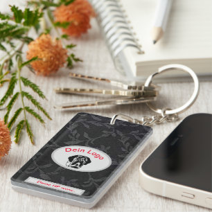  Dein Bild Mastiff Bulldog Logo Schlüsselanhänger