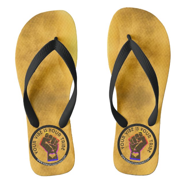 Dein Blick ist dein Stamm - Goldwing Youngblood Flip Flops (Fußbett)