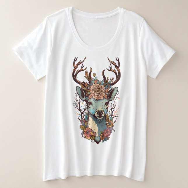 DEIN BLUME GROßE GRÖßE T-Shirt (Design vorne)