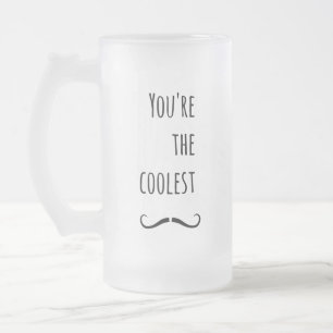 Dein Cooler Schnurrbart Mattglas Bierglas