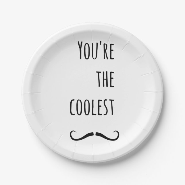 Dein Cooler Schnurrbart Pappteller (Vorderseite)