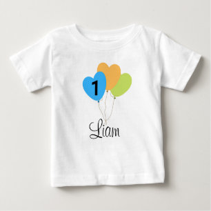 DEIN DESIGN/Name Erster Geburtstag Luftballon Boy Baby T-shirt