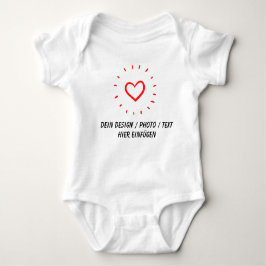 DEIN DESIGN/TEXT/FOTO-HERZ Kinderkörper Baby Strampler