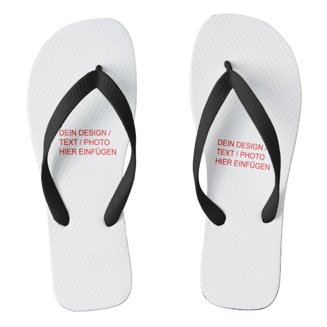 DEIN DESIGN/TEXT/FOTO/LOGO Flip Flops (Fußbett)