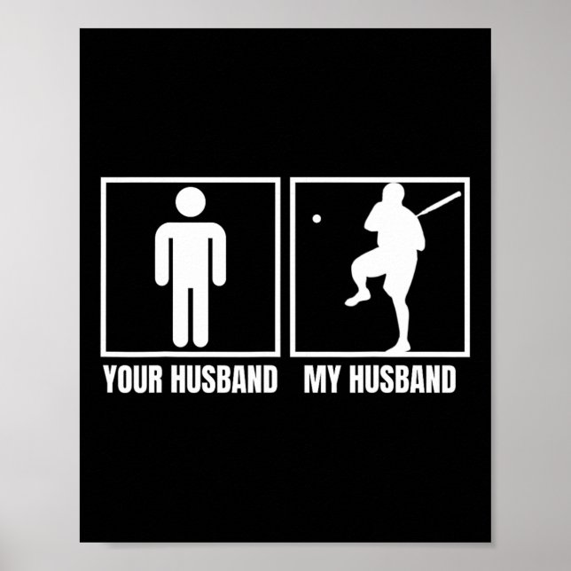 Dein Ehemann Mein Ehemann Slow Pitch Softball Spie Poster (Vorne)
