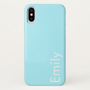 Dein eigener Name oder Wort Sanftes Himmelblau Case-Mate iPhone Hülle