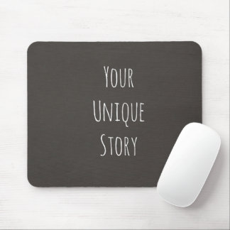 Dein einzigartiges Story Minimalist Dark Grey Maus Mousepad