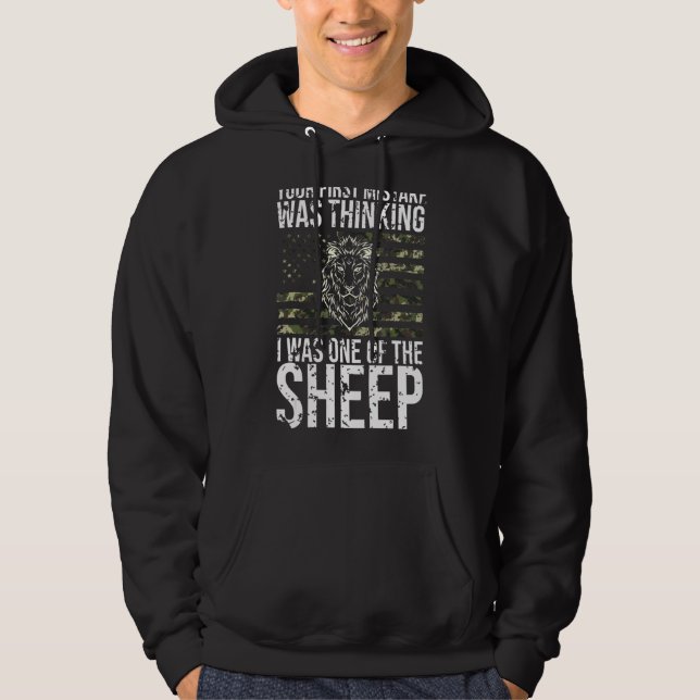 Dein erster Fehler war zu denken, ich wäre eins de Hoodie (Vorderseite)