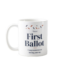 Dein erster Stimmzettel Gratulations-Mug