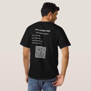 Dein Firmenlogo, benutzerdefinierter Text und QR-C T-Shirt