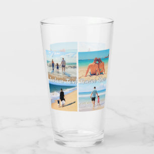 Dein Foto-Collage-Glas mit individuellem Text Glas