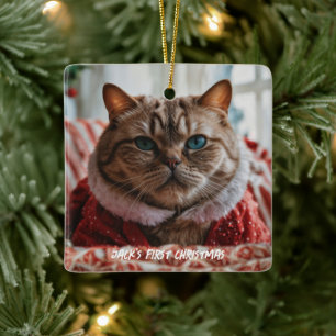 Dein Foto Weihnachten Keramikornament