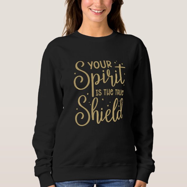 Dein Geist ist der wahre Schild Sport Samurai Kamp Sweatshirt (Vorderseite)