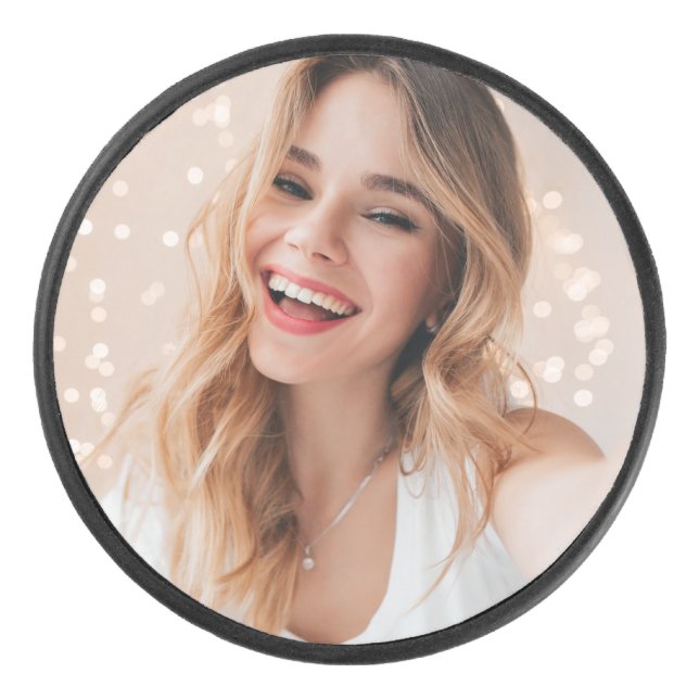 Dein Gesicht auf Eishockey Puck (Vorderseite)