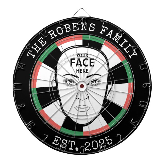 Dein Gesicht Hier Dartboard Dartscheibe (vorne)