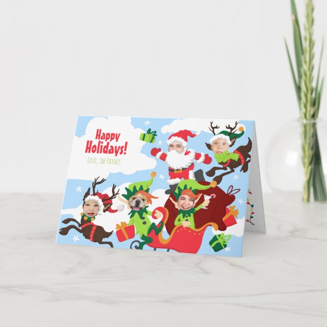 Dein Gesicht hier! Familie 5 Weihnachten (Vorderseite)