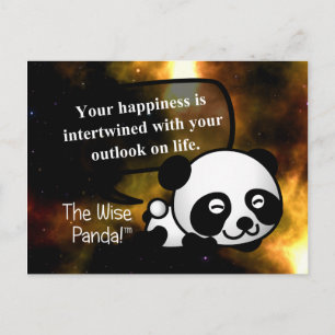 Dein Glück hängt von deinen Aussichten auf das Leb Postkarte