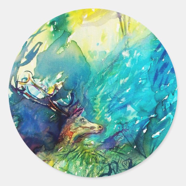 DEIN GREEN WOODLAND RUNDER AUFKLEBER (Vorderseite)