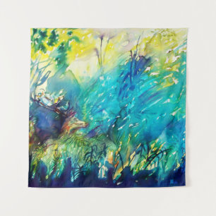 DEIN GREEN WOODLAND WANDTEPPICH