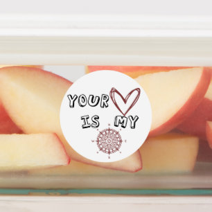 Dein Herz ist mein Kompass Etiketten