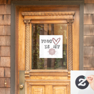 Dein Herz ist mein Kompass Fensteraufkleber