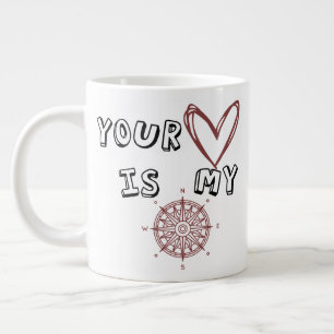 Dein Herz ist mein Kompass Jumbo-Kaffeetasse Jumbo-Tasse