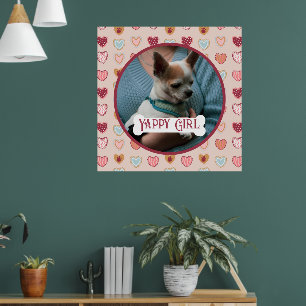 Dein Hunde-Foto-Valentinstag-Herzposter Poster
