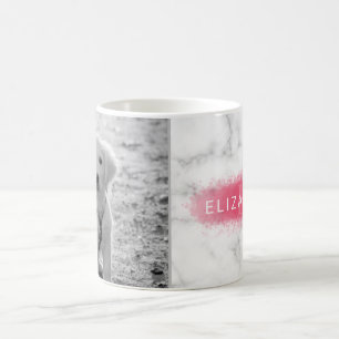 Dein individuelles Foto & Faux-Marmor-Textur mit R Kaffeetasse