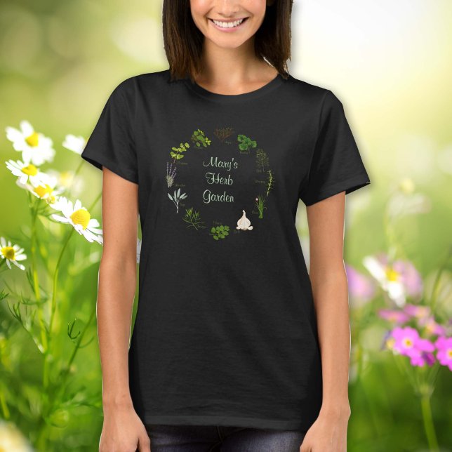 Dein individuelles Kräutergarten T-Shirt (Your Custom Herb Garden T-Shirt. Fragrant, flavorful herbs and spices, customize with your text. )
