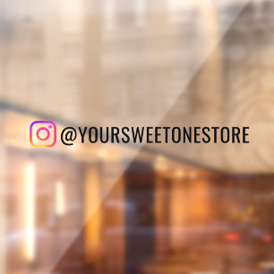 Dein Instagram-Name und Social-Media-Icon-Promo Fensteraufkleber