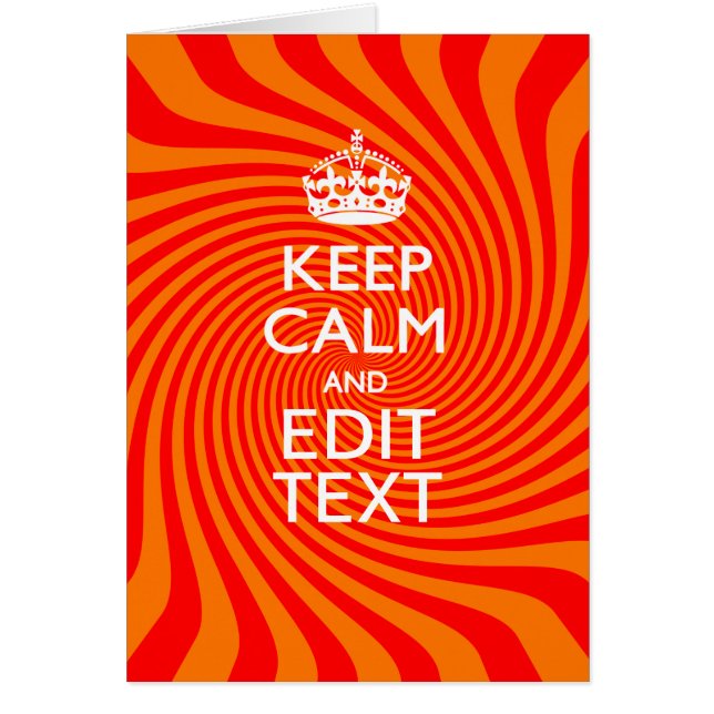 Dein Keep Calm Spruch auf lebendigem orangefarbene (Vorne)