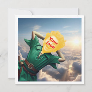 Dein Kind als Peter Pan hochfliegend, Märchenwelt Karte