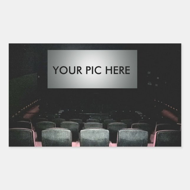 Dein Leben im Kino Rechteckiger Aufkleber (Vorderseite)