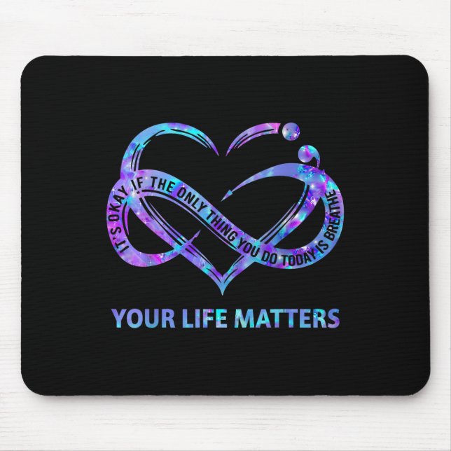 Dein Leben S Suizidpräventionsbewusstsein Männer F Mousepad (Vorne)