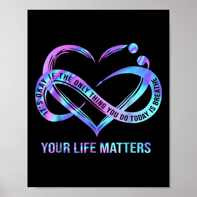 Dein Leben Selbstmordpräventionsbewusstsein Bleibe Poster (Vorne)