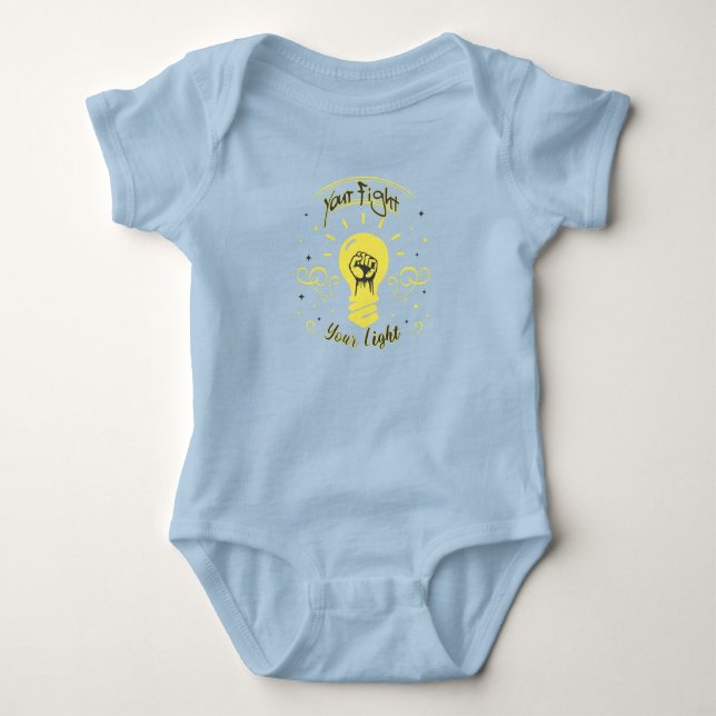 Dein Licht bekämpfen Baby Strampler (Vorderseite)