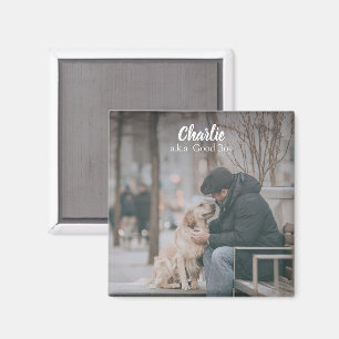 Dein Lieblingsfoto von deinem Hund mit Text Magnet